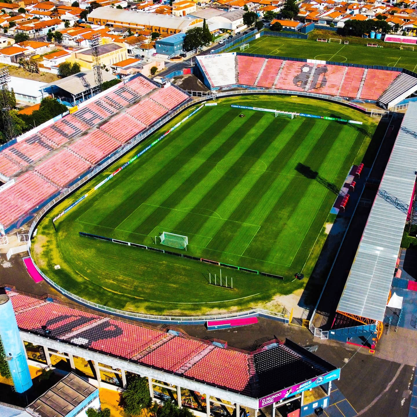 Aerial view of Estádio Dr. Novelli Júnior in Itu — home of Ituano FC and Russia's 2014 World Cup base